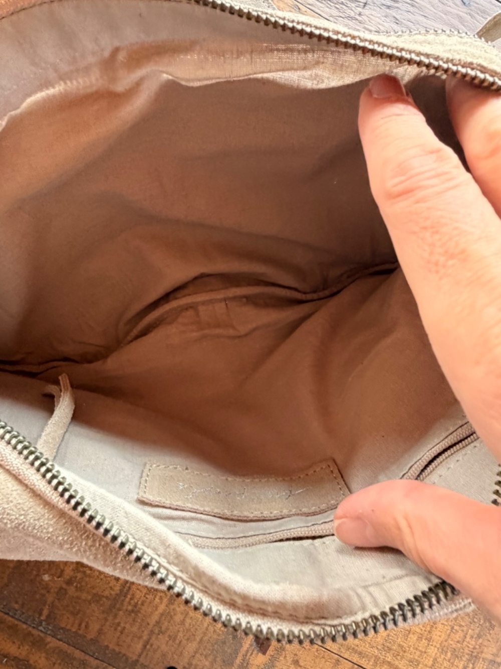 Free People Samara Suede Sling Bag Rock Salt Neutral Crossbody Belt Bag - Picture 8 of 10